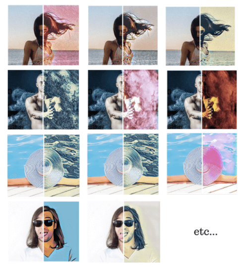 Screenshots ALPHA experiments for Prisma