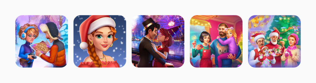 Christmas on the App Store, a variety of promotional icons and banners gathered by ALPHA