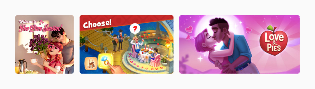 Valentine's day on the App Store, a variety of promotional icons and banners gathered by ALPHA